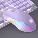 Purple Mechanical Keyboard Mouse Suit Wired Green Axis - Image 3