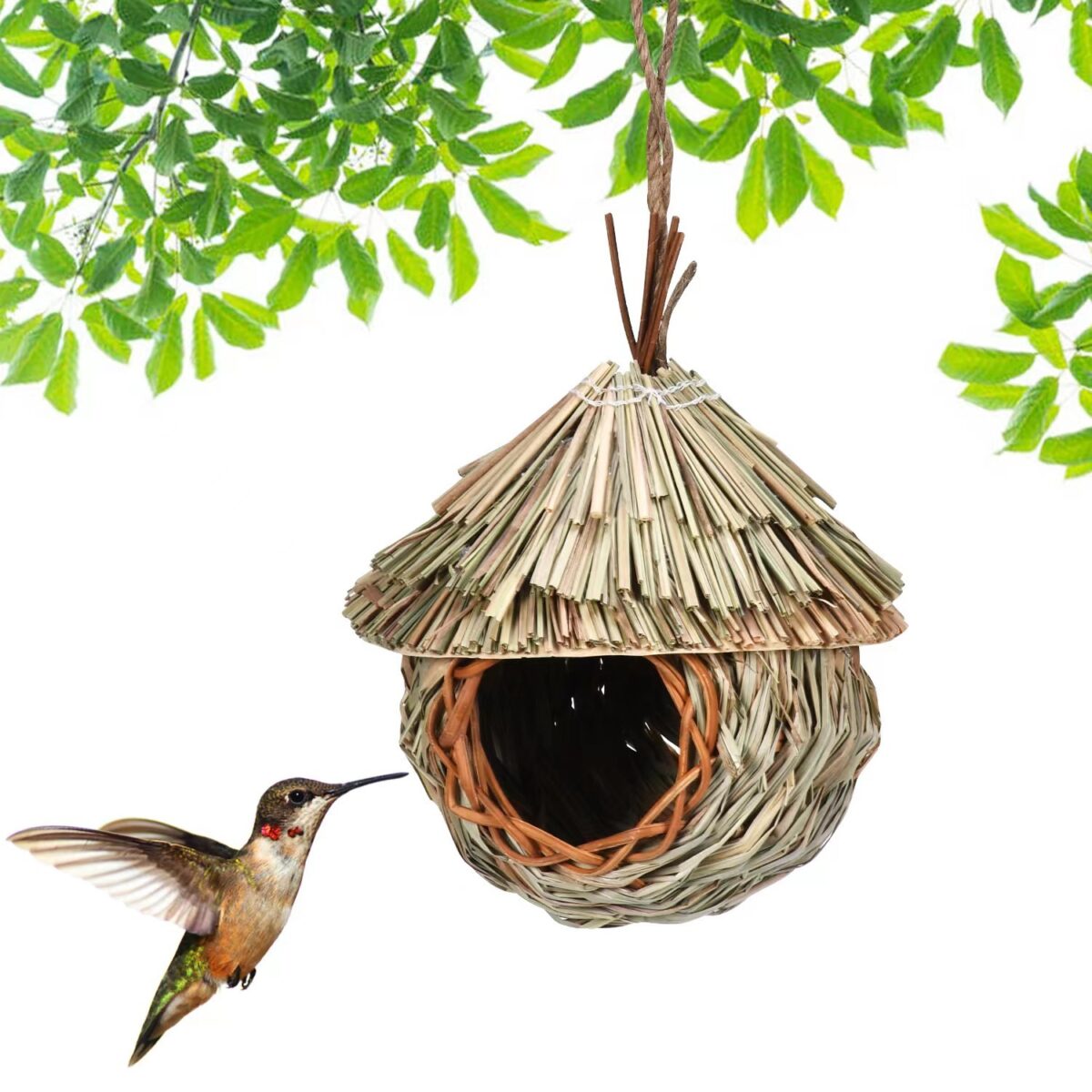 Creative Hanging Straw Bird Nest Manual Environment Layout - Image 1