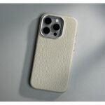Applicable Phone Case Lychee Leather Pattern Metal Lens Magnetic Drop-resistant Protective Cover - Image 8