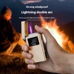Power Bank Lighter Creative Personality Usb Electronic Lighter Metal Double - Image 4