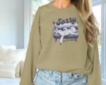 Women's Fashionable Solid Color Printed Long Sleeved Sweatshirt - Image 5