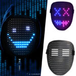 Led Mask Gesture Sensing With 50 Pattern Halloween Cosplay - Image 5