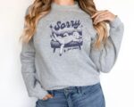 Women's Fashionable Solid Color Printed Long Sleeved Sweatshirt - Image 2