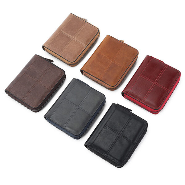 Fashion First Layer Cowhide Wallet Multifunctional Leather Passport Bag