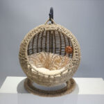 Rattan Cat Nest Hanging Basket Semi-closed Summer Four Seasons - Image 4