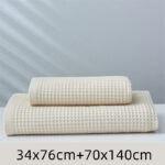 Pure Cotton Japanese-style Absorbent Household Honeycomb Pattern Towel - Image 10