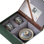 Blue And White Ru Ware San Cai Gaiwan Tea Cup Set - Image 5