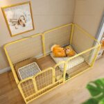 Modern Simple Wrought Iron Pet Fence Dog Cage Small And Medium Size Dog Teddy Corgi Isolation Door Indoor Guardrail Fence Kennel - Image 2
