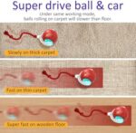 Cat Toys Interactive With Motion Activated And Chirping Rolling Super Fast On Carpet Happy Party Game With Kittens - Red - Image 6