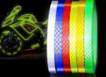 Solid Color Crystal Color Lattice Motorcycle Night Warning Reflective Stripe - Image 5