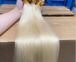 Hair Curtain Bone Straight Fake Gold - Image 5