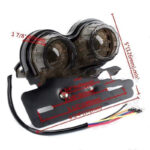 Motorcycle Modified LED Tail Light, Brake Light, Turn Signal, Rear Tail Light, Double Head - Image 4