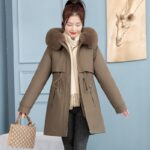 Women's Mid-length Slim Fashion Cotton-padded Jacket - Image 7