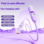 Four-in-one Silicone Fast Charge Data Cable - Image 3