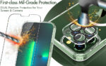 Transparent Magnetic Phone Case Tempered Film Lens Protector Set - Image 3