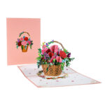 3D PopUp Flower Bouquet Cards Gifts Anniversary PopUp Mom Floral Bouquet Wife Invitation Card Greeting Cards Mothers Day Cards Postcard - Image 8