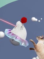 Electric Laser Teasing Cat Stick Toy Ball - Image 2