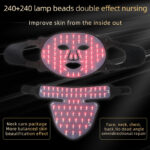 LED Silicone Mask Facial Neck Red Blue Light Household Skin Rejuvenation Mask - Image 8