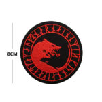 Viking Wolf Patch Cloth Sticker Wolf Head Armband Velcro Backpack Stickers Chapter - Image 5