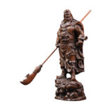 Gongwu God Of Wealth Statue Boxwood Carving Guan Erye Antique Figure Ornaments - Image 2