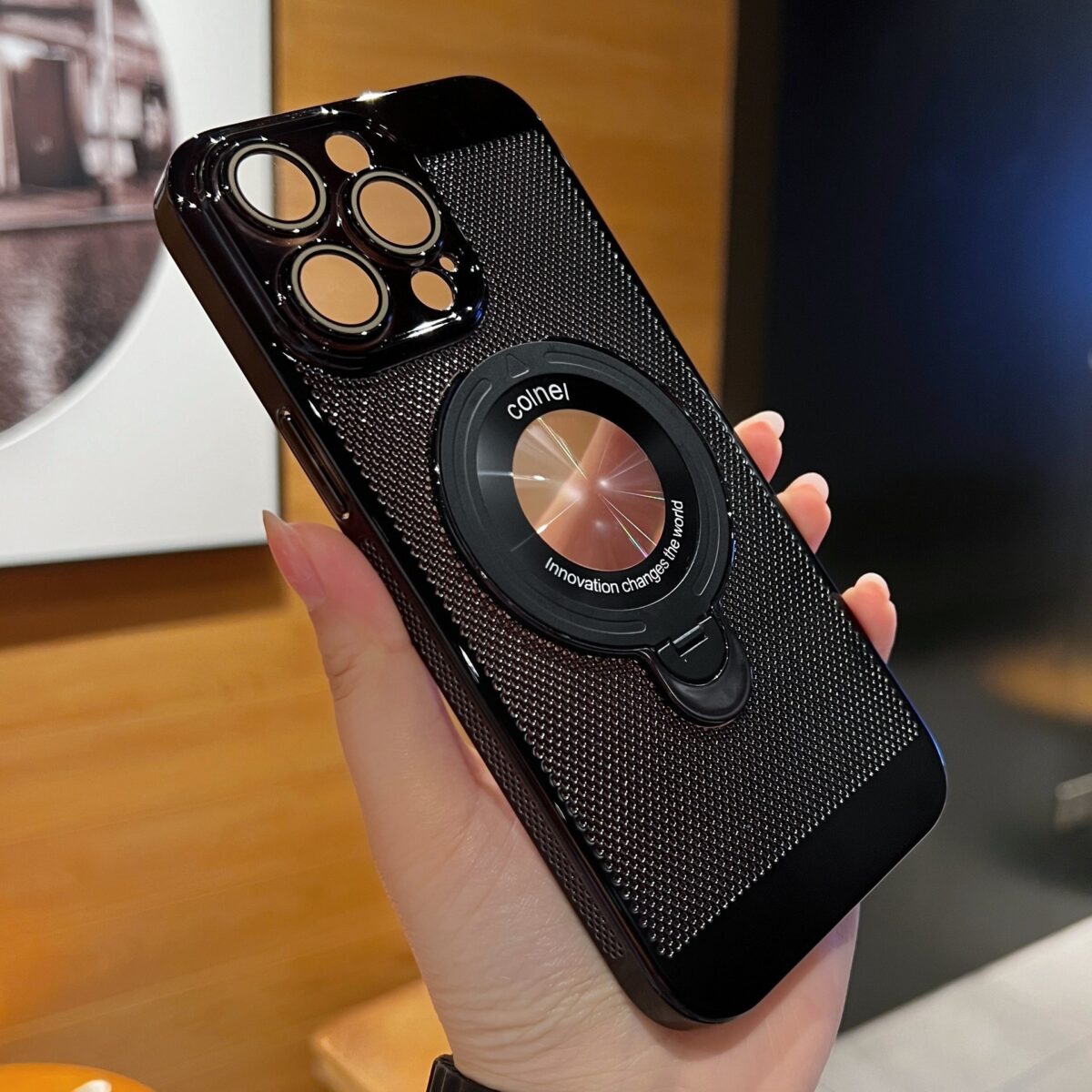 Rotary Magnetic Adhesive Bracket Electroplating Heat Dissipation Suitable For 15 Phone Case - Image 6