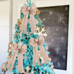Linen Beige Bow Christmas Tree Pendant - Image 5