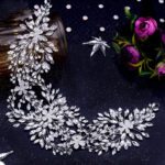 Bridal Wedding Headdress Lengthened Rhinestone Alloy Flower Headband Wedding Accessories - Image 4