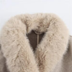 Style Fashion Simple Artificial Fur Effect Woolen Coat - Image 2