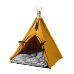 Sunset Yellow Cat Nest Pet Tent Semi-enclosed Four Seasons Universal Removable And Washable Cat Supplies - Image 5