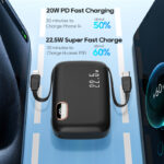 PD22.5W Fast Charging Digital Display Mobile Power Supply With Cable - Image 3