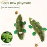 Plush Alligator Catnip Toy Durable Plant Based Cat Toy With A Peppermint Scent For Oral Cleansing And Stress Relief - Image 3
