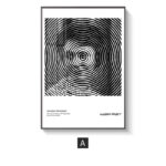 Abstract Corrugated Living Room Black And White Painting - Image 6