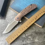 Alloy High Hardness Powder Steel Folding Knife Titanium - Image 2