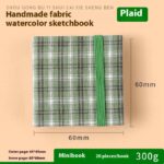 Fabric Watercolor Notebook Art Student Painting Square Portable - Image 9