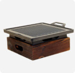Wooden Seat Korean Style Grill Pan Grill Household Smokeless - Image 7