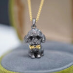 Brushed Craft Silver Jewelry Color Separation Cute Small Curly Pendant - Image 5