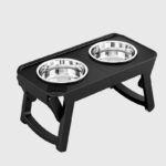 Folding Bowl For Eating High Feet For Pets Bowl With Non-slip Support  Stainless Steel For Drinking Water For Dogs - Image 5