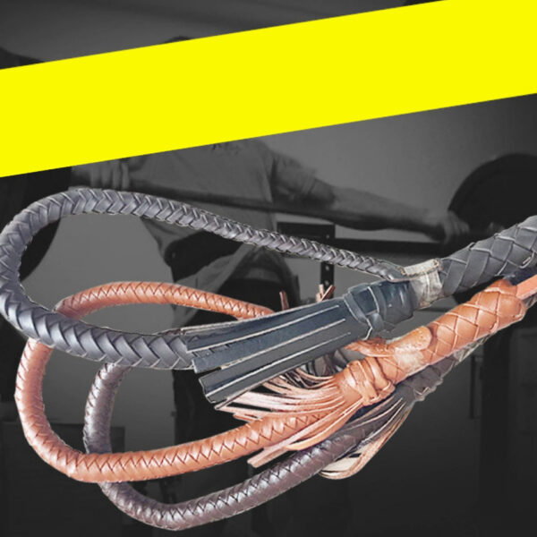 Simple Home Portable Full Leather Woven Horsewhip