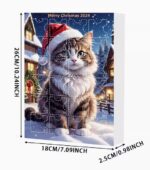 Cute Christmas Advent Cat Countdown Acrylic Calendar - Image 3