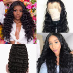 Chemical fiber front lace black small curly wig - Image 2