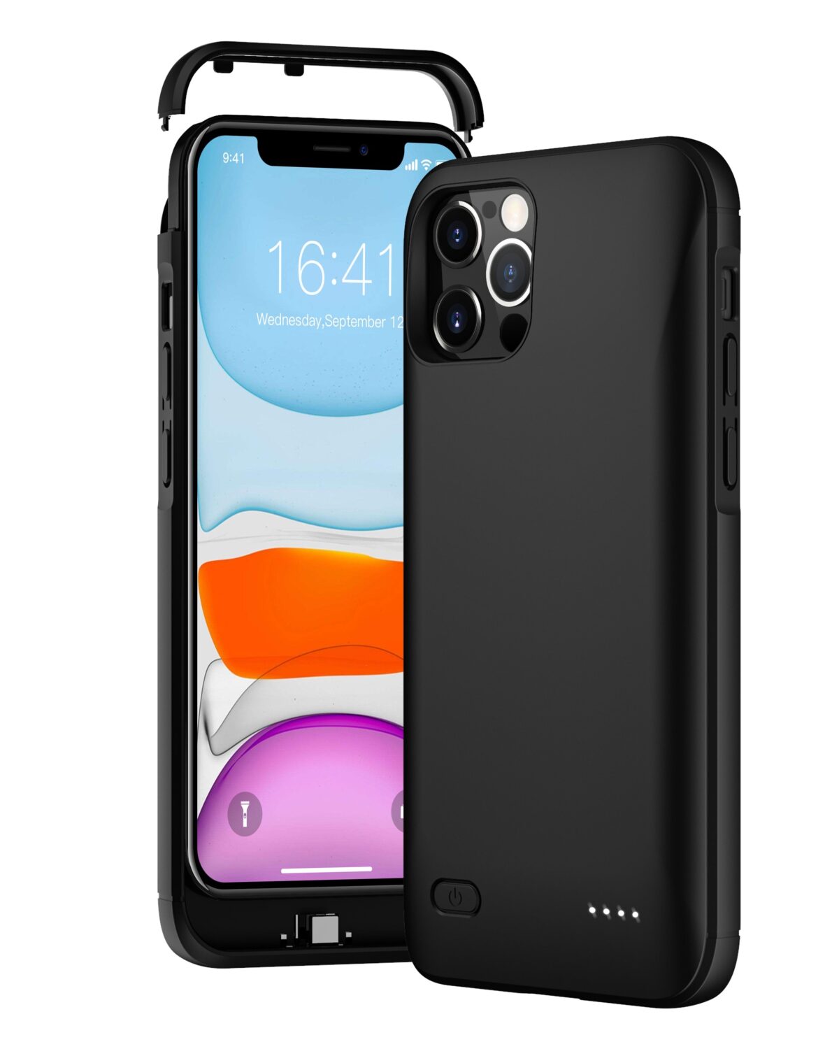Large-capacity charging case with back clip battery - Image 1