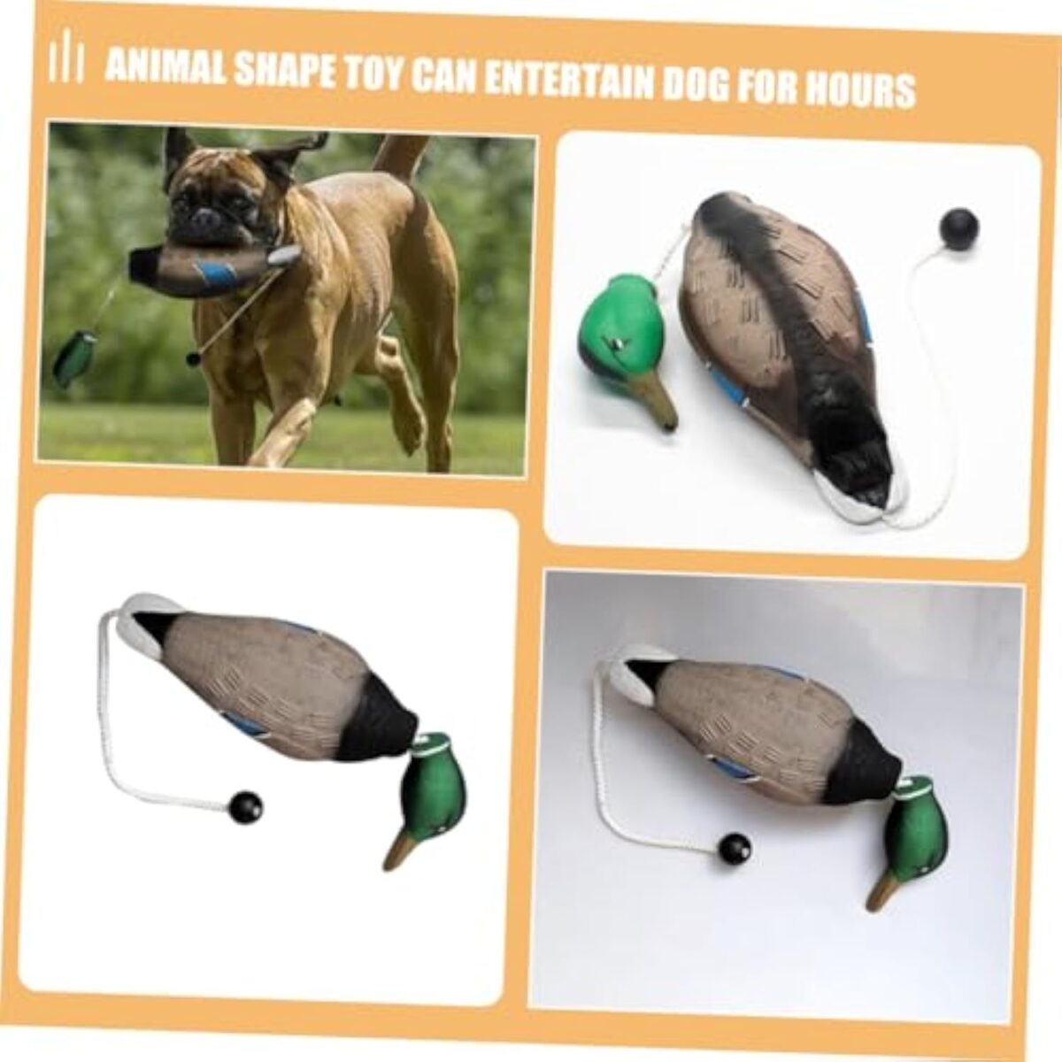 Stuffed Duck Dog Toy For Aggressive Chewers No Stuffing Teeth Grinding Quacking Sound For Dog Training And Throwing Durable Pet Toy For Fun And Engagement - Image 6