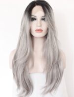 Grey hand hook lace wig - Image 5