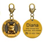 New dog identity card custom lettering tag Jin Mao Teddy dog bronze dog anti-lost pet brand - Image 2