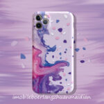 Creative Graffiti Purple Oil Painting Silicone Phone Case - Image 4