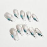 Mid-length Manicure Personality White - Image 6