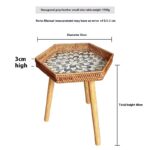 Hand-woven Shell Storage Tray Sofa Side Table - Image 7