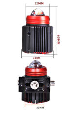 Small Steel Cannon LED Spotlight Motorcycle Lens Spotlight - Image 3