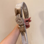 Hair Accessories Velvet Streamer Headband Wide Butterfly Camellia Lady Western Style - Image 10