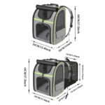 Cat Bag Portable Cat Backpack Extendable Pet Diaper Bag - Image 3